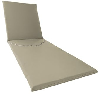 Il Tuo Artigiano Design Cuscino per Lettino Prendisole Pieghevole in Cotone - Semi-idrorepellente e Anti-macchia - Materassino artigianale made in Italy (Perla)