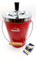 meytrade extra großer Sommer XXL Aschenbecher für draußen Drehascher Metall rot-Chrom ca. 27cm hoch + Streichhölzer, mey0017