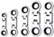 Geroosaty 5-Piece Flex- Stubby Ratcheting Combination Wrench Set, Mini Wrench Set, Double Box End Flex-, Mini Spanner Set