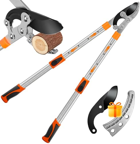 Telescopic Loppers 70–95CM, Heavy Duty Tree Loppers with SK5 Steel Blade & Teflon Coating, Extendable Handle Branch Cutter, Professional Garden Anvil Lopper for Thick Branches & Pruning