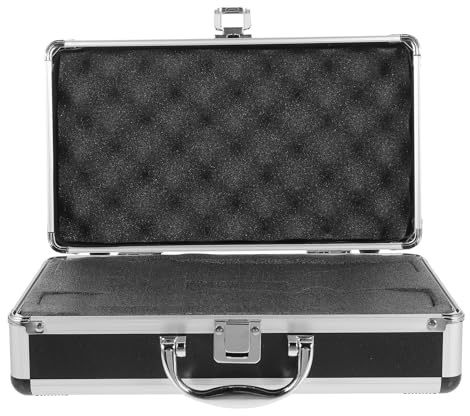 SWETRACE Estuche Rígido para Micrófono Asa Portátil de Abs y Aleación de Aluminio, Interior de Algodón Protector para Micrófono de Mano, Maletín de Transporte para Uso en Viajes y Eventos