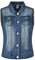 Miss Moly Damen Gewaschener Denim Weste Leicht mit Taschen BF Stil Dunkel Blau - S