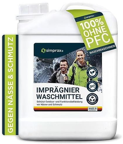 simprax® WaterproofingTextile Wash-In Impregnation – Climate-Neutral & Eco-Friendly Waterproofing for Fabric Outdoor | Waterproofing Spray for Washing Machine & Hand Wash