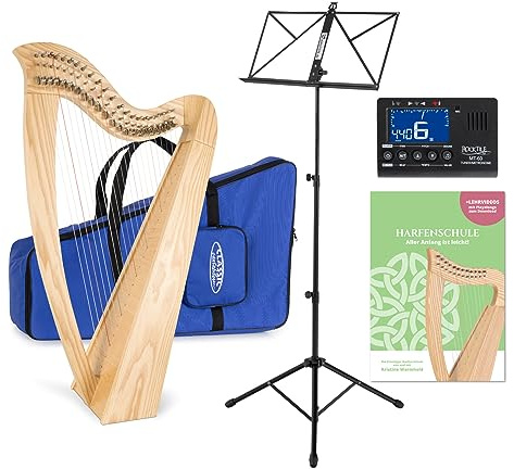 Classic Cantabile H-22 AW Keltische Harfe 22 Saiten Set, 22 Nylon-Saiten
