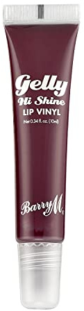Barry M Gelly Hi Shine Lip Vinyl Gloss, Shade Alluring - Deep Cherry Red | Glossy Finish
