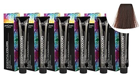 PostQuam - Pack de 6 Tintes de Peluqueria Profesional de Elevado Poder Cubriente | Tinte Permanente 100% Cobertura de Canas Garantiza Color Natural Uniforme y Duradero - Más de 90 Colores Disponibles