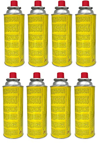 Campata Lot de 8 cartouches de gaz butane pour camping - 227 g - 520 ml - Réchaud de camping - Réchaud à gaz - Réchaud à gaz - Brûleur à souder