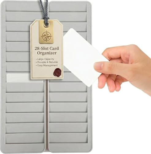 Ciieeo Porte-Cartes Multi-Emplacements 28 Slots Support Mural Organisateur De Cartes D'Identité Et Badge Pour Bureau Hôtel École Résistant Et Pratique