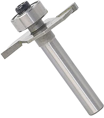 Fraise à disque pour défonceuse 6,35 mm Tige de fraise à bout, fraise à bout, fraise à bout, fraise à bord rond, fraise à bois, fraise arrondie pour fraiseuse de bord/table de fraisage (B)