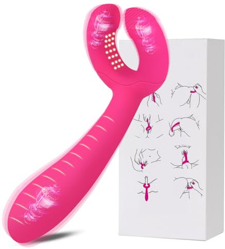 Silikon Dreifacher Vibrator Paarvibrator mit 7 Modi Vibratoren für Sie Klitoris und G-punkt Dildo Analplug Analvibrator Prostata Stimulator Buttplug Erotik Sexspielzeug für Paare Frauen Männer Sextoy