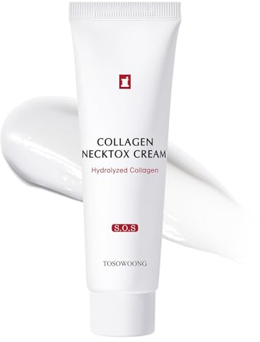 TOSOWOONG Collagen Necktox Cream with Collagen and Hyaluronic Acid, Korean Skincare for Smooth and Nourished Neck & Décolletage, 50ml, 1.69 fl. oz.