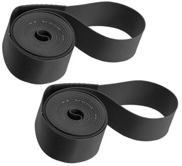 Motoforti 700C Bike Wheel Rim Strip Rim Tape Liner Tube Band PVC Black Pair Long-lasting