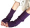 AWOCAN Lange fingerlose Handschuhe Weiche Winter Warme Handschuhe Winter Knit Armstulpen Daumenloch Handschuhe Gestrickt Warm Weben Handschuhe (lila)