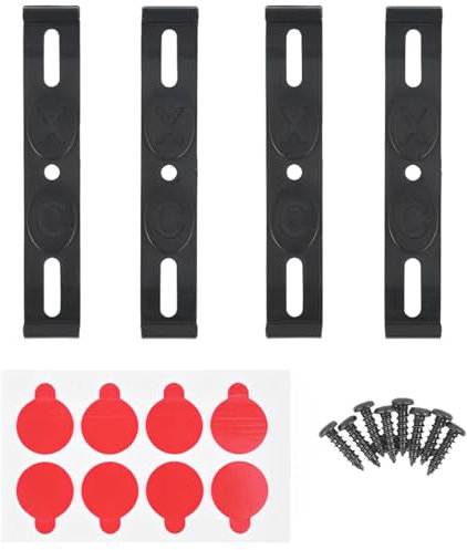 NHQZ Portatarga senza cornice,4 pezzi portatarga auto,supporto invisibile per targa auto Con viti e adesivi, Supporta le targhe europee,Nero