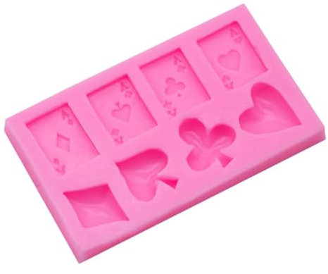 Holibanna Stampi in Silicone Poker Per Biscotti Fondente Fai Da Te Cottura Riutilizzabile Silicone Flessibile Cioccolato Pieghevole