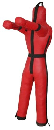 getuse Mannequin de lutte MMA non rempli pour sac de frappe, lancer, boxe, entraînement pour hommes, kickboxing MMA - 180 cm - Rouge