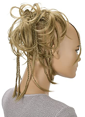 CAISHA XXL Hårstycke Hårelastiskt Updos Brudfrisyrer Voluminöst Vågigt Bulle Medelblond G16D