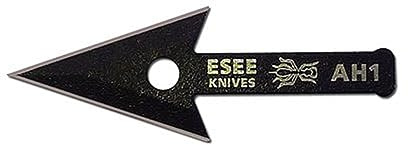 AH1-ARROWHEAD-CS Esee Knives, Arrowhead Fixed Blade Survival Knife, 2 1/2 Spear Pt., Black