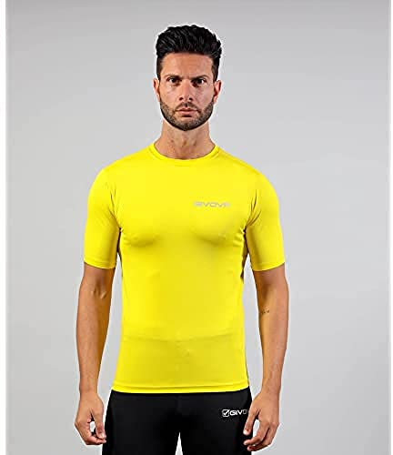 Givova unisex underkläder Corpus 2 elastiska ärmar undertröja M/C Mörkgrå melange Large