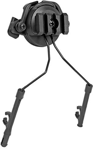 Headset Adapter Helmet Headset Adapter ARC Rail Adaptor Suspension Headphones Bracket Hunting Earmuffs Support Attachments Accessory 19-21mm (Black) Helmet ARC