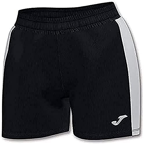 Joma Maxi Pantalon equipaciones, Niñas, Negro-Blanco, XS