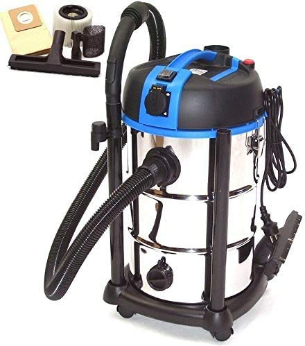 D+L Staubsauger Nass-Trockensauger 30L Steckdose Industriestaubsauger Edelstahl Nasssauger Blasfunktion Filterreinigung 56113 AWZ