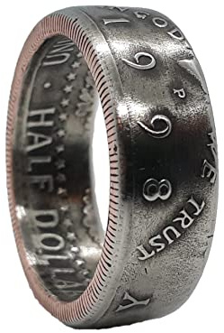 Pick your Birth Year: Kennedy Half Dollar Coin Ring from coins minted between 1971 and 2021. Birthday Gift, Anniversary