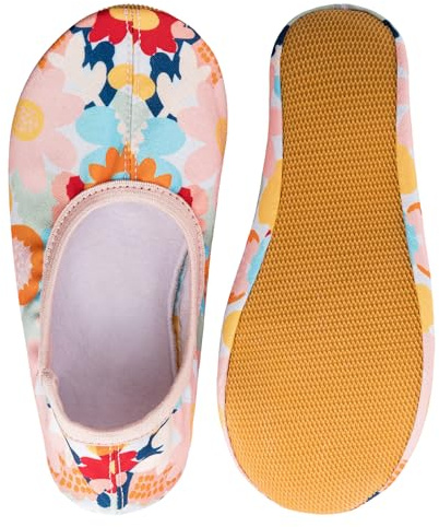 Siegertreppchen® Scarpe da Ginnastica Artistica 34 Motivo Fiori - Scarpe da Ballo per Ragazze, Ragazzi e Adulti