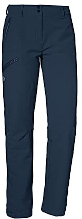 Schöffel Damen Pants Ascona Warm L, warme Wanderhose mit 4 Wege-Stretch, wasserabweisende, atmungsaktive Thermohose, navy blazer, 38