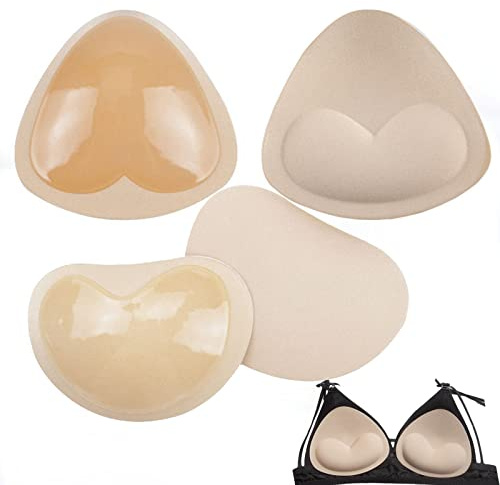 Wieysdoo Relleno Sujetador Push up Almohadillas para Sujetador Bikini,Gel Autoadhesivas Relleno Insertos Silicona para Sujetador Reutilizables