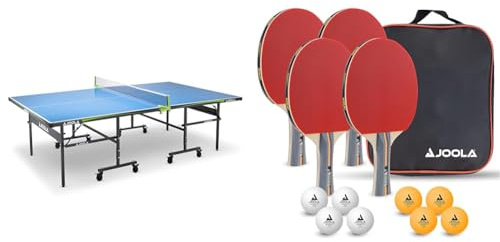 JOOLA Mesa DE Ping Pong Exterior Rally - Resistente a la Intemperie - Plegable y Fácil de Montar & 54825 Set de Tenis, Multicolor, única (54825)