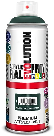 PINTYPLUS Aérosol de peinture EVOLUTION 520cc RAL 6005 Matt Moss Green