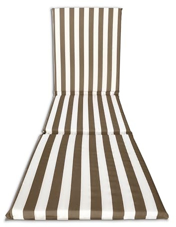Il Tuo Artigiano Design Coj’n Acolchado para Tumbona, para Tomar el Sol, Totalmente desenfundable, de Algod—n, 190 x 60 x 4,5 cm (Beige)