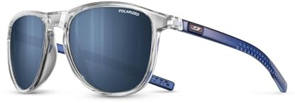 Julbo Lunettes de soleil CANYON randonnée, voile, lifestyle Mixte Cristal/Bleu Translucide Polarisant Catégorie 3