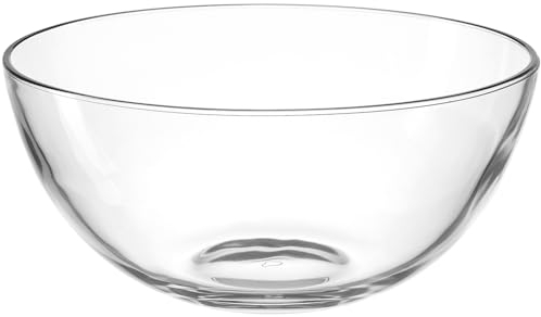 LEONARDO HOME Cucina Schale, 1 Stück, spülmaschinenfeste Salatschale, moderne Salatschüssel, hochwertige Schale, lebensmittelechete Schüssel, Höhe 13,6 cm, transparent, 066344