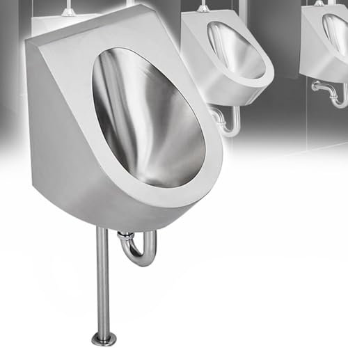 SIMAIT Urinalrinnen, Haushalts-Urinal für Herrenbäder, Urinal aus Edelstahl 304, Wand-Urinal, Auswasch-Urinal, Badezimmer-Toilette, Gewerbliche Urinale, für Hotels, Bars, Flughäfen und GroundRow