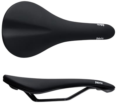 Fabric Scoop Sport Shallow Saddle – Steel Rails – Comfortable Bike Saddle - 142mm x 282mm