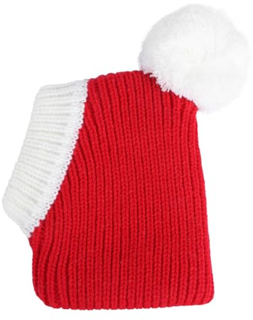 TOYZFRIENDY Bonnet Laine pour Chien XS Rouge Chapeau Doux et Confortable pour Chiot Accessoire de Noël Festif et Photo Adapté à Petites Races et Occasions Festives