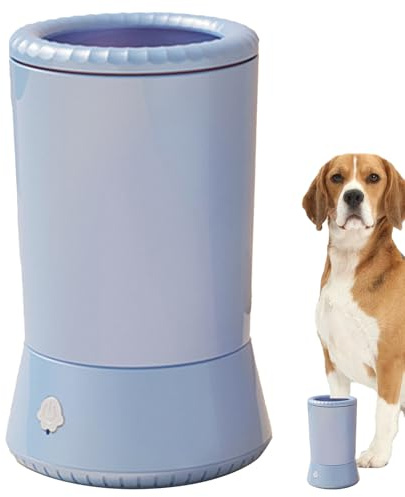 Limpiador de patas de perro, rápida y eficaz, lavadora eléctrica para patas de perro, limpiador de patas de perro portátil, limpiador eficiente de patas de perros, cepillos cómodos para perros