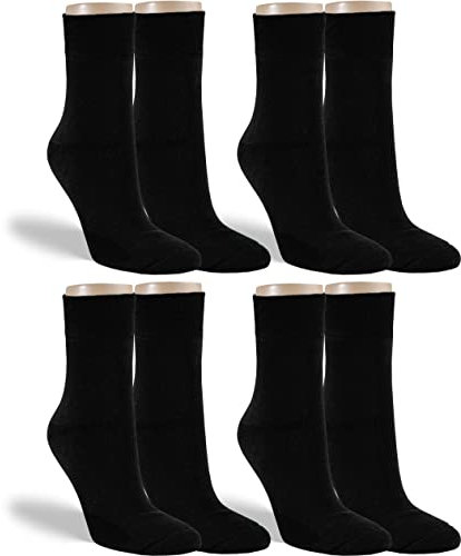 RS. Harmony Socken und Strümpfe für Herren Innenfrottee Thermo Extra Warm Ohne Gummi 4 Paar, 43-46, 4 Paar - Schwarz