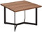 Ibbe Design Couchtisch 70x70 Beistelltisch Nussbaum Quadratisch MDF Walnuss Matt Furnier Tisch Tokyo mit Schwarz Metall Gestell, 70x70x52 cm