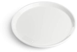 Weber Porzellan-Dessertteller (Ø 20cm) 2er Set, aus extrem belastbaren kratzfesten Hartporzellan, perfekt für den Outdoor-Gebrauch, extra verstärkter Boden, spühlmaschinenfest - Weiß (17881)