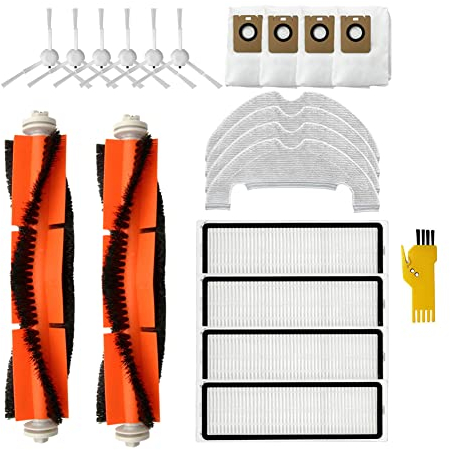 aotengou Ersatz-Zubehör-Set für Dreame Bot Z10 Pro D10 Plus L10 Plus Roboter-Staubsauger 20 Packungen 2 Hauptbürsten, 4 Filter, 6 Seitenbürsten, 4 Wischtücher, 4 Staubbeutel