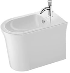Bidé de pie Duravit Tulip blanco 370x580mm, 000, 22931000001, Color: blanco