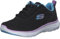 Skechers Damen Flex Appeal 5.0, Black Mesh/Multi Trim, 39 EU