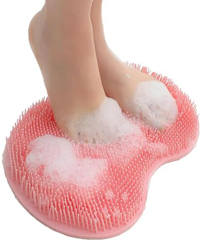 Lot de 2/3/4 coussinets de lave-pieds de douche, nettoyant pour le dos, tapis de douche exfoliant pour le dos, fixation murale, ventouse antidérapante, lave-pieds, adapté au nettoyeur de pieds pour