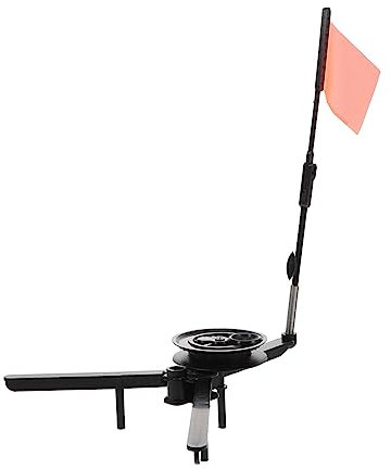 VANZACK Drapeau de pêche sur Glace tréteaux Pliables Fisher Support Pliable pêcheur à la Ligne Drapeau basculant léger pavillon de pêche Professionnel Fourniture de pêche Abdos Black