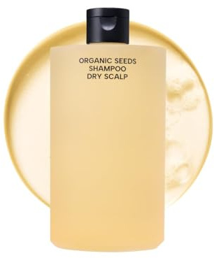 Whamisa Organic Seeds Shampoo for Dry Scalp – Fermentierte postbiotische Formel, erfrischende Reinigung, Kopfhautpflege & Schuppenbekämpfung, feuchtigkeitsspendend & hydratisierend (490ml)