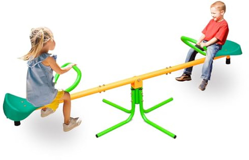 UIHECTA BalançOire à Bascule Sit and Spin Teeter Totter éQuipement Jeu ExtéRieur Robuste Ensemble Jouets D'ExtéRieur Pivotant à 360 DegréS pour Les Enfants Jardin