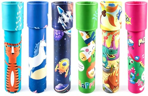 TEYIAN 6-piece kaleidoscope set, handheld mini pocket kaleidoscope toy, suitable for birthday party gift bag fillers, classroom rewards, children's birthday gifts